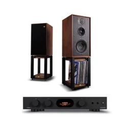 Audiolab 7000A Amplifier Wharfedale LINTON Heritage Speakers With Stands