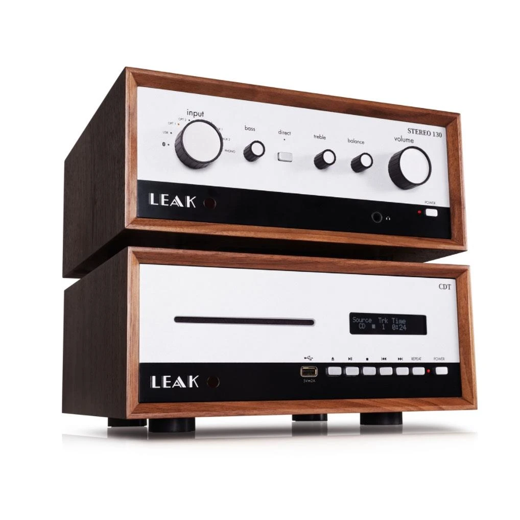LEAK CDT CD Transport (Walnut) Leak Stereo 130 Amplifier (Walnut)