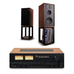 NAD C 3050 Amplifier Wharfedale LINTON Heritage Speakers With Stands