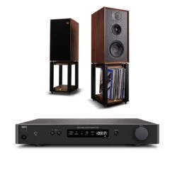 NAD C 338 Amplifier LINTON Heritage Speakers With Stands