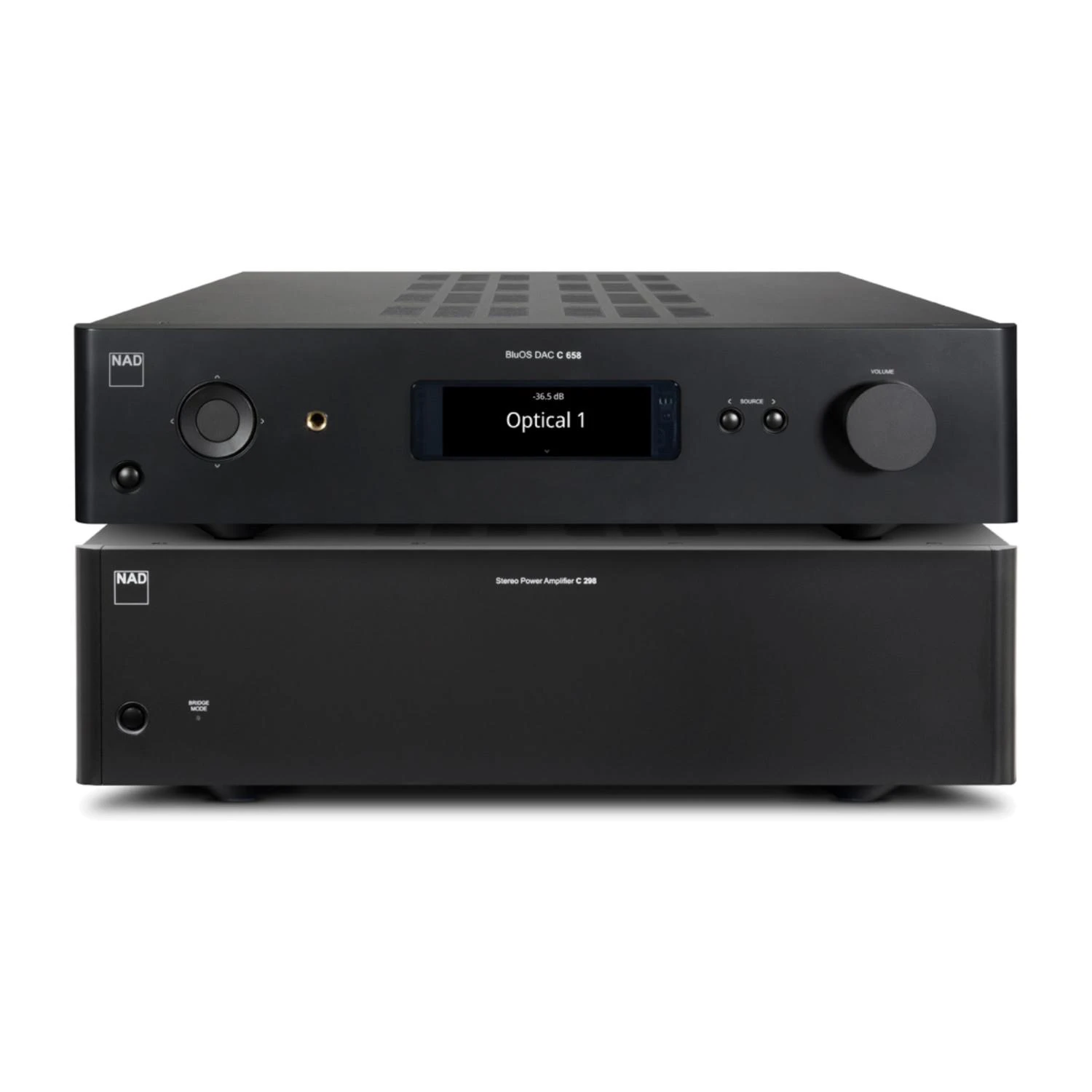 NAD C 658 Music Streamer / DAC / Preamp NAD C 298 Stereo Power Amplifier