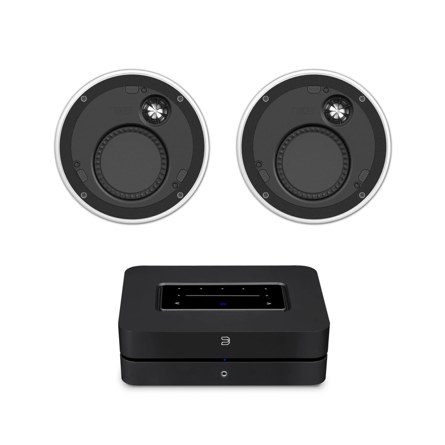 Bluesound POWERNODE (2021 Version) KEF Ci160TR In Ceiling Speakers (Pair)