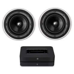 Bluesound POWERNODE (2021 Version) KEF Ci200QR In Ceiling Speakers (Pair)